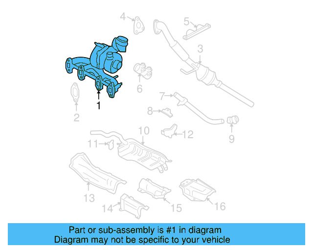 Exhaust Manifold 03G-253-016-KX - View 10