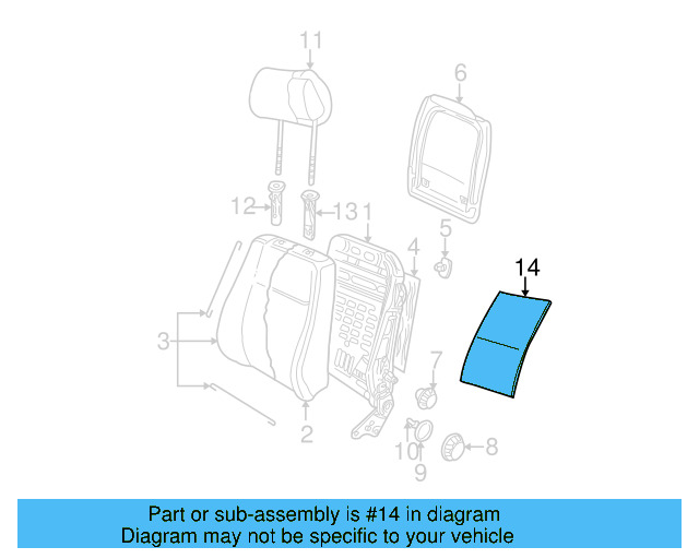 Seat Lumbar Adjustment Knob 1J0-881-671-G-82V - View 25