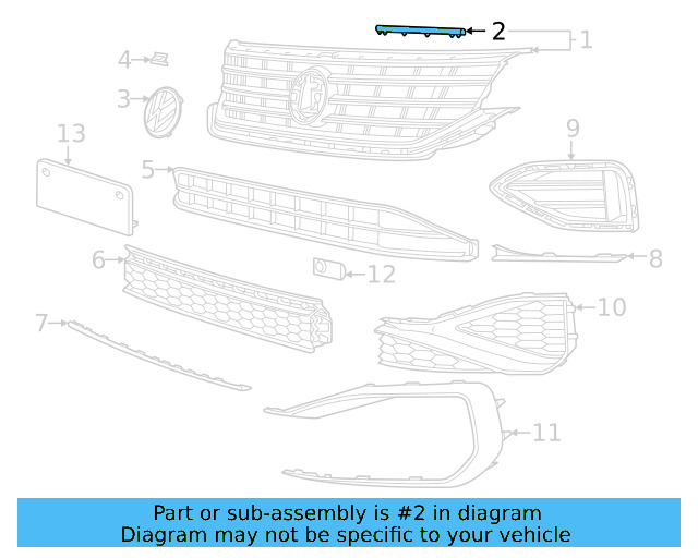 Grille Gasket 561-823-708-A - View 2