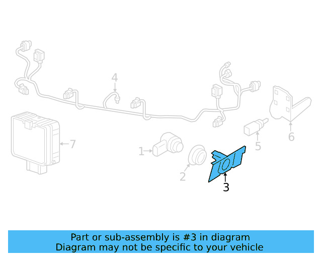 Park Sensor Bracket (Unpainted) 3cn919400gru - View 6