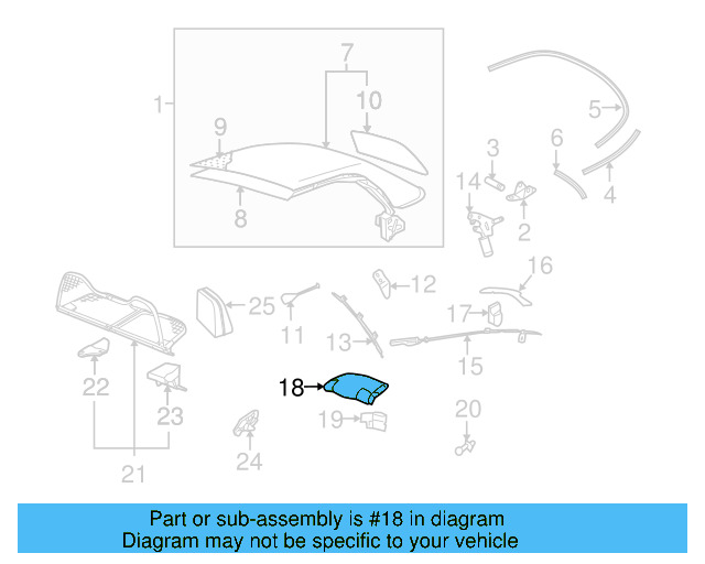 Convertible Stowage Cover 1Y0-871-041-D-A64 - View 10