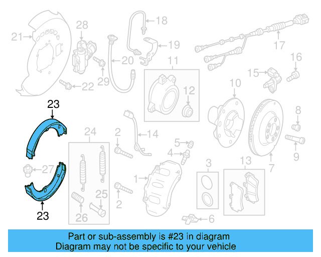 Park Brake Shoes 9Y0698533D - View 5