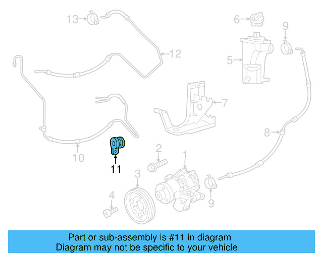 Power Steering Pressure Hose Clip N-907-998-01 - View 10