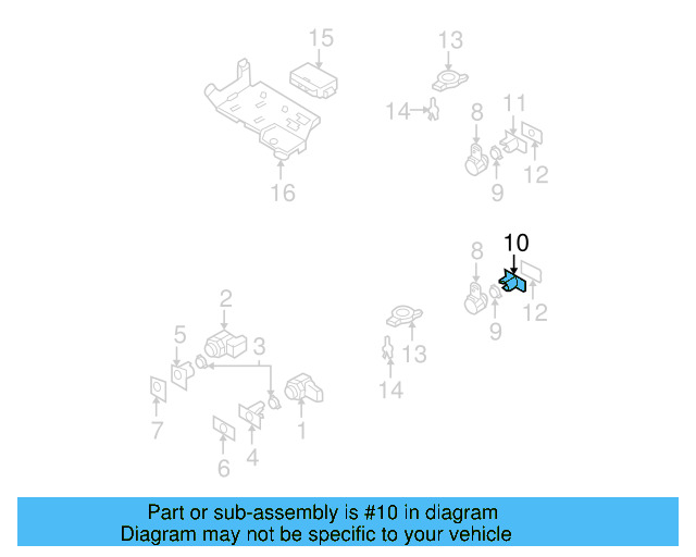 Rear Bracket (Unpainted) 3c9919486fgru - View 5