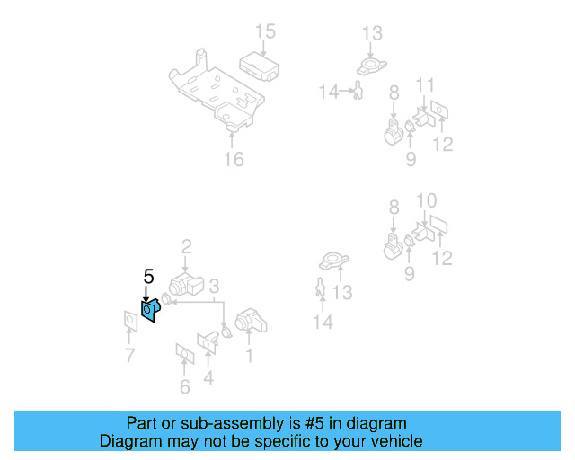 Rear Bracket (Unpainted) 3c9919486fgru - View 6