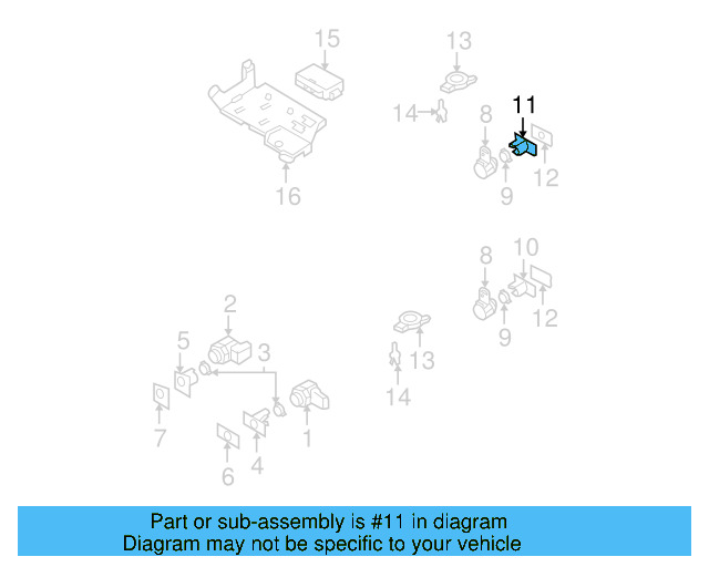 Rear Bracket (Unpainted) 3c9919486fgru - View 4