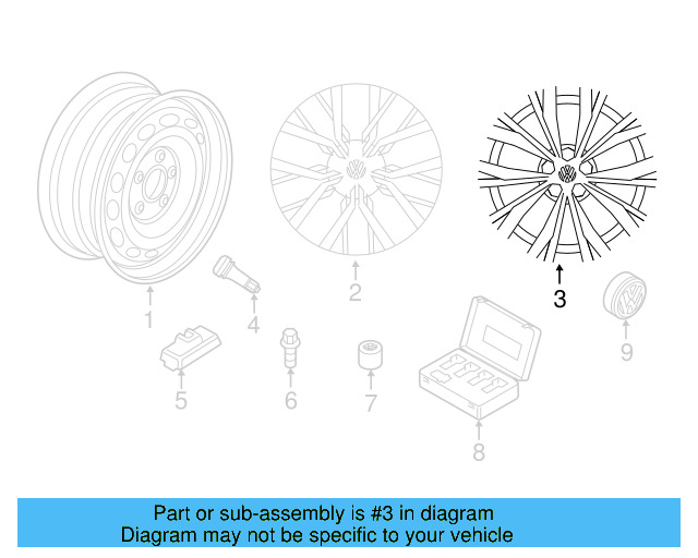 Wheel, Spare 5QF-601-011-C - View 9