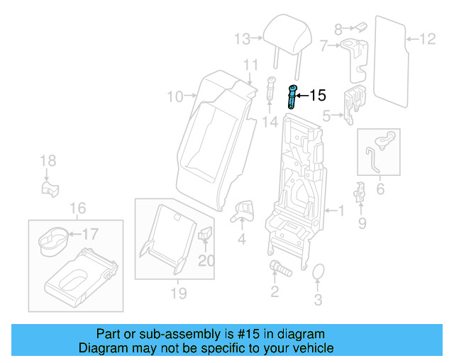 Headrest Guide 1K0-881-920-AD-95T - View 20