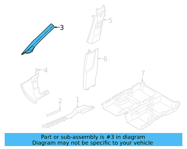 Windshield Pillar Trim 2GJ-867-233-C-RF4 - View 3