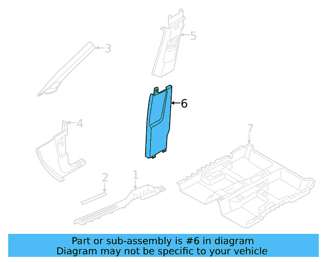 Lower Center Pillar Trim 2GJ-867-239-82V - View 3