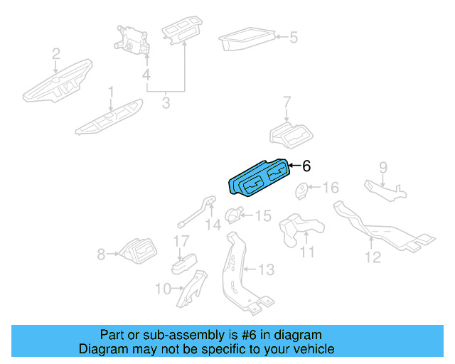 Air Outlet 3C1-819-728-F-1QB - View 7