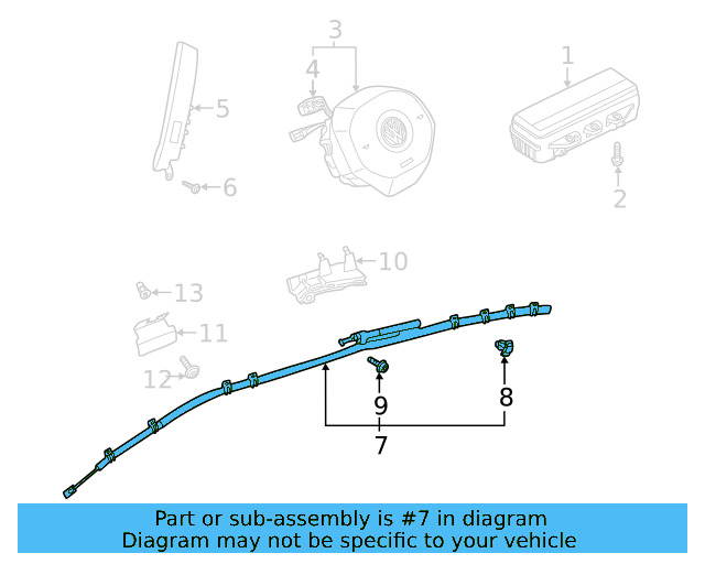 Head Air Bag 11B-880-741-J - View 3
