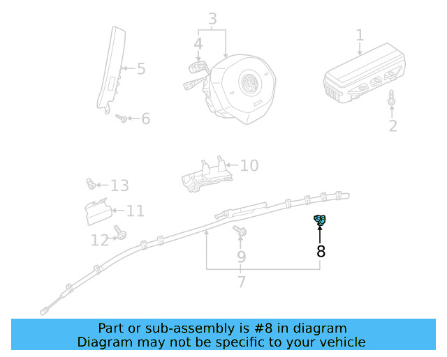 Head Air Bag Clip 11A-880-385 - View 3