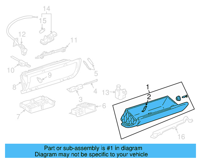 Glove Box Assembly 3D1-857-101-M-2K9 - View 3