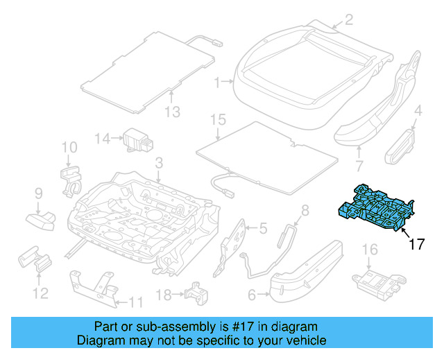 Air Bag Control Module Bracket 5N0-959-730 - View 20