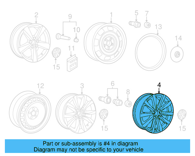 Wheel, Steel 561-601-027-03C - View 10