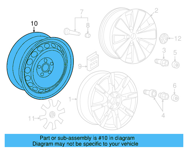 Wheel, Alloy 561-601-025-8Z8 - View 12