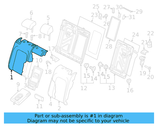 Seat Back Cover 5GM-885-806-BD-EVT - View 4