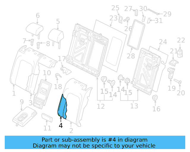 Seat Back Pad 5GM-885-775-L - View 4