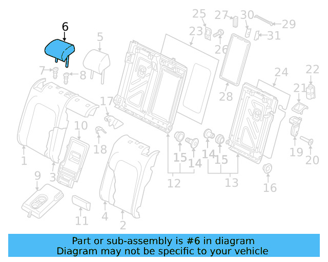 Headrest, Outer 5GM-885-901-F-SL1 - View 6