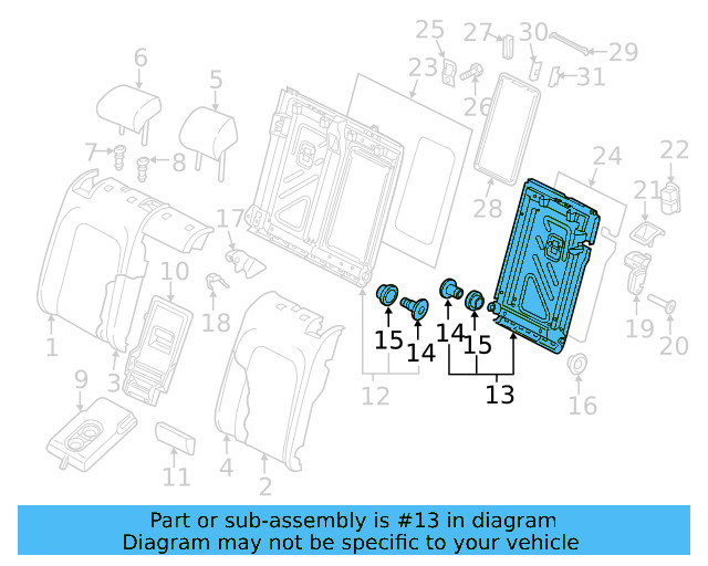 Seat Back Frame 5QM-881-045-D - View 12