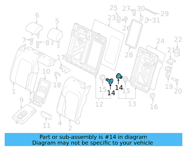 Seat Back Frame Bushing N-912-087-01 - View 33