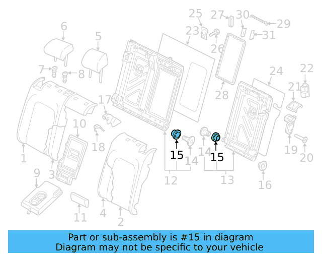 Seat Back Frame Sleeve 5QM-885-649 - View 7