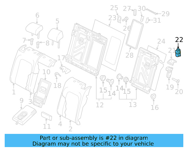 Seat Belt Guide 5GM-857-781-A-ZB3 - View 14