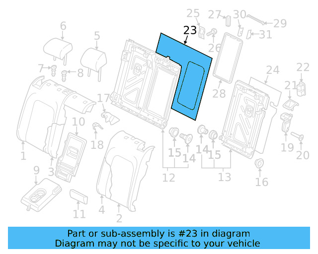 Seat Back Panel 5GM-885-754-CA9 - View 11