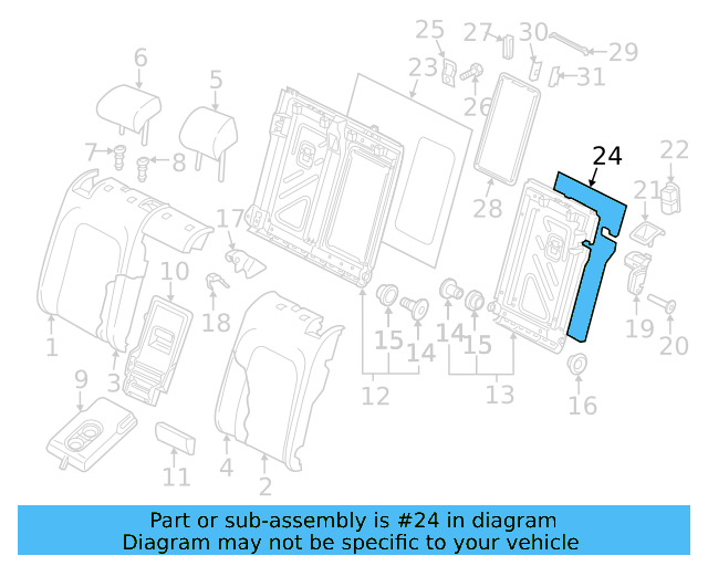 Seat Back Panel 5GM-885-753-CA9 - View 16
