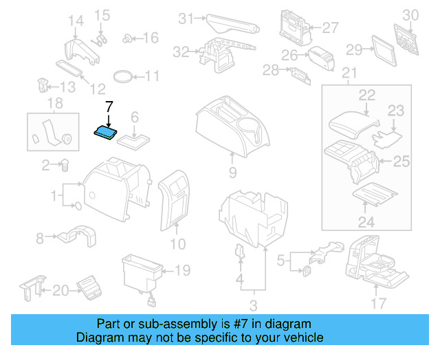 Console Mat 1K0-863-328-A-71N - View 7