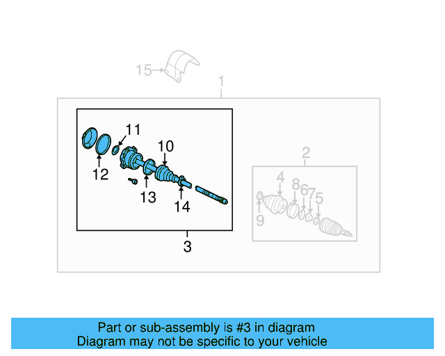 Inner Joint Assembly 1K0-498-103 - View 14
