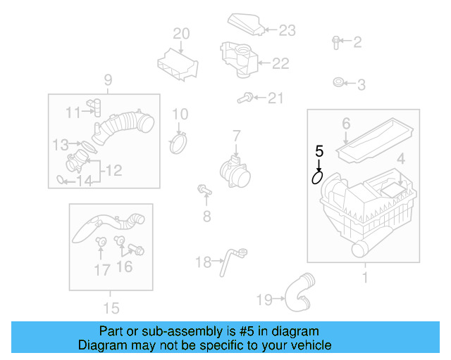 Air Mass Sensor Seal 357-129-625-A - View 29