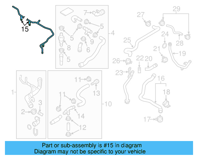 Engine Coolant Pipe 07K-121-065-P