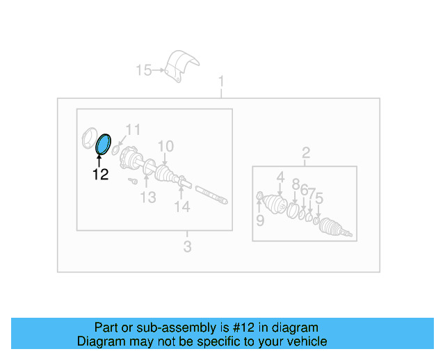 Drive Shaft Snap Ring 113-501-327-A - View 3