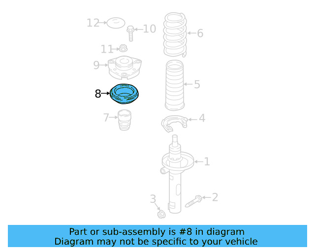 Strut Bearing 5QM-412-249 - View 11