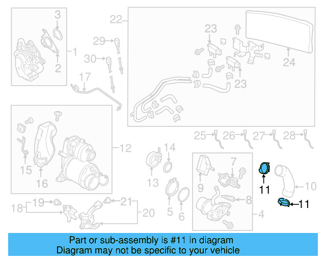Connector Pipe Clamp 04L-131-539 - View 6