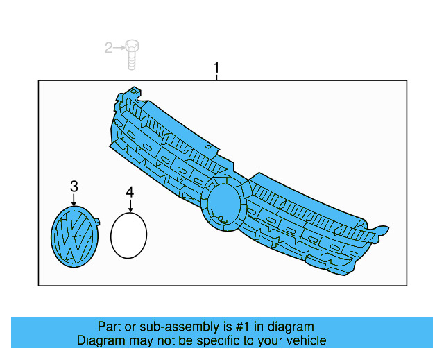 Grille 7P6-853-651-A-ZLL - View 6