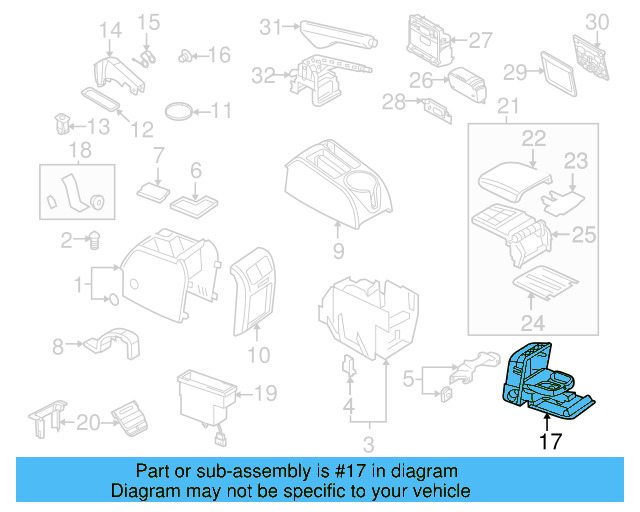 Console Armrest Cover 1K0-864-207-F-3Z8