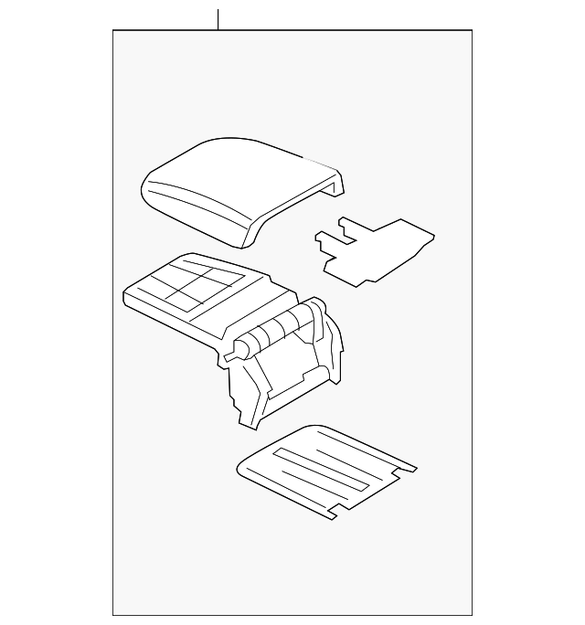 Console Armrest Cover 1K0-864-207-F-77H - View 2