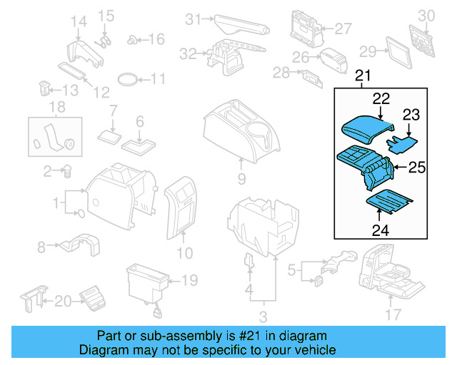 Console Armrest Cover 1K0-864-207-F-77H - View 15