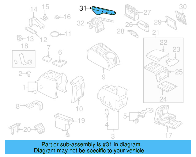 Park Brake Handle 1K0-711-461-C-82V - View 32