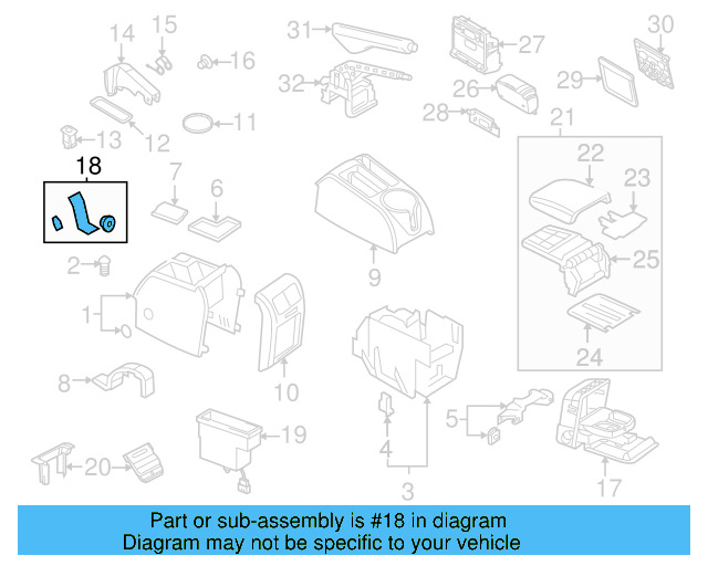 Console Armrest Cover 1K0-864-250-9B9 - View 23