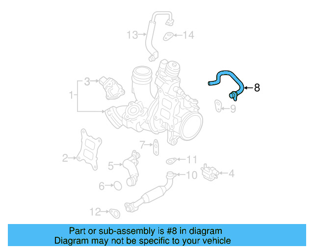 Water Outlet Pipe 06K-121-492-M - View 16