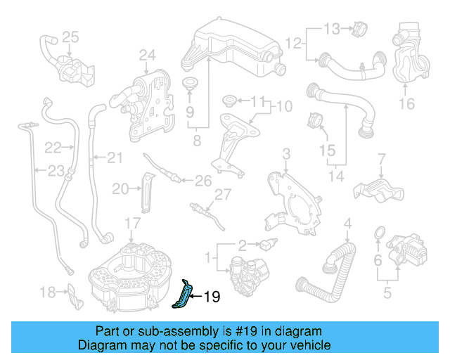 Vapor Canister Bracket 1K0-201-827-D - View 34