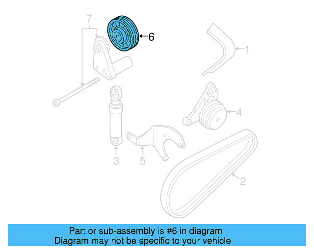 Tension Pulley 038-145-278 - View 5