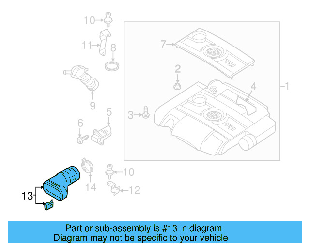 Inlet Duct 1K0-805-971-C-9B9 - View 56