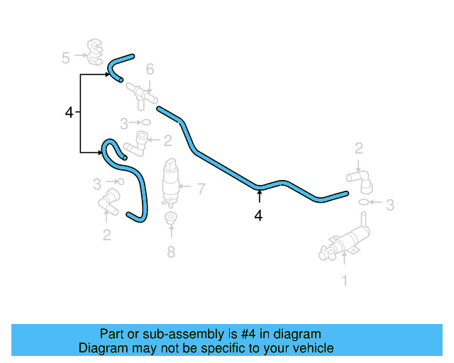 Washer Hose 1J0-955-964-F - View 37