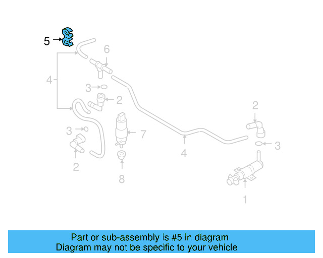Washer Hose Holder N-105-212-01 - View 7