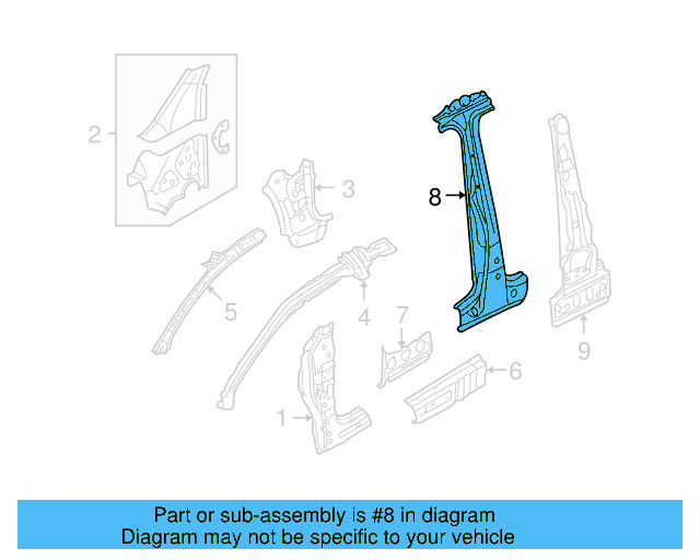 Lock Pillar Reinforced 1K3-809-219-B - View 7